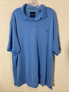 Tommy Bahama Light Blue Men's Polo Size XXL Incredibly soft fabric Resort Attire